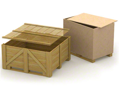 Les semelles des caisses en bois peuvent être fragiles et peu résistantes car ces supports sont en général à usage unique (un seul envoi, pas de retour).